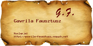 Gavrila Fausztusz névjegykártya